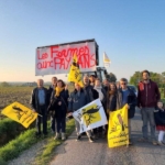 "Les fermes aux paysans", Rassemblement d'opposition à l’usine à veaux Cooperl © Confédération Paysanne d'Ille-et-Vilaine